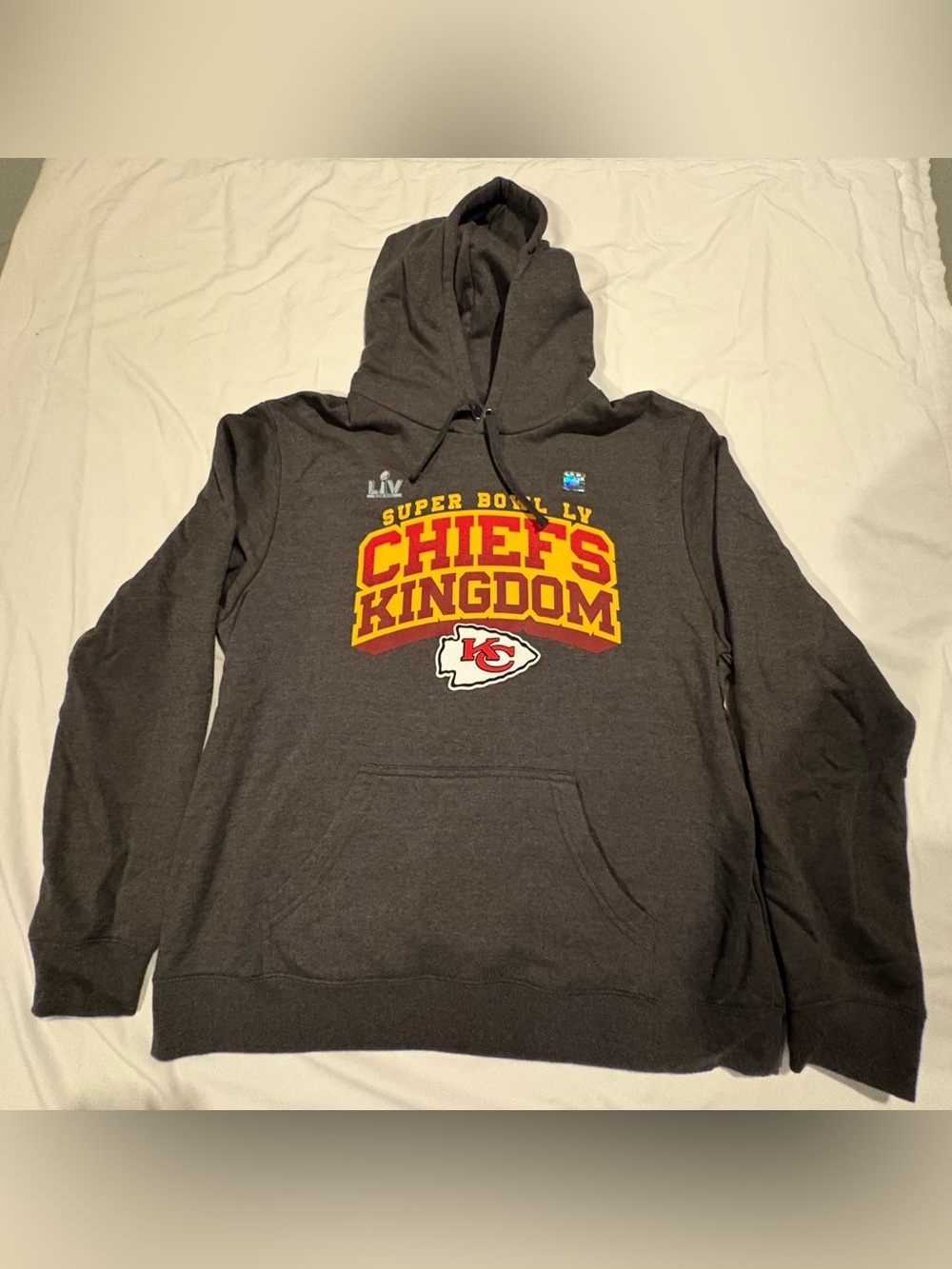 Fanatics NFL Chiefs Kingdom Superbowl 51 Grey Hoodie Men’s Size: XL